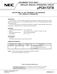 Datasheet UPC8172TB manufacturer NEC