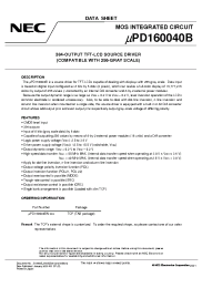 Datasheet UPD160040B производства NEC