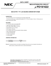 Datasheet UPD161622P manufacturer NEC