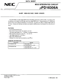 Datasheet UPD16306AGF manufacturer NEC