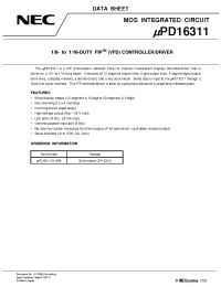 Datasheet UPD16311 manufacturer NEC