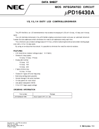Datasheet UPD16430A manufacturer NEC