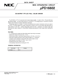Datasheet UPD16602 manufacturer NEC