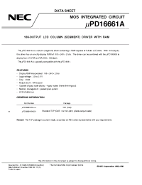 Datasheet UPD16661A manufacturer NEC