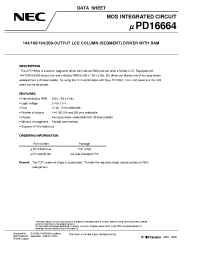 Datasheet UPD16664N manufacturer NEC