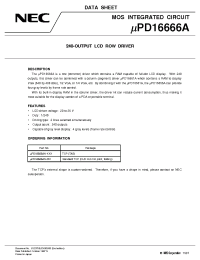 Datasheet UPD16666AN manufacturer NEC