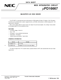 Datasheet UPD16667 manufacturer NEC