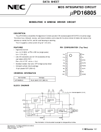Datasheet UPD16805GS manufacturer NEC
