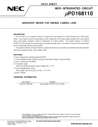 Datasheet UPD168110 manufacturer NEC