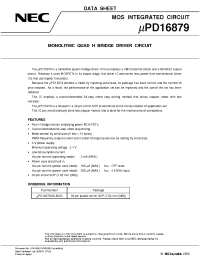 Datasheet UPD16879GS-BGG manufacturer NEC