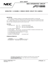 Datasheet UPD16886MA-6A5 manufacturer NEC