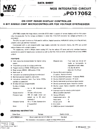 Datasheet UPD17052 manufacturer NEC