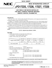 Datasheet UPD17225CT manufacturer NEC