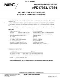 Datasheet UPD17933GK manufacturer NEC