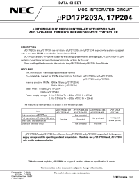 Datasheet UPD17P203A-003 manufacturer NEC