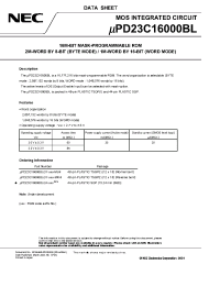 Datasheet UPD23C16000BLGY-XXX-MKH manufacturer NEC