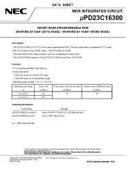 Datasheet UPD23C16300F9-BC3 производства NEC