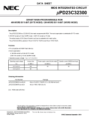 Datasheet UPD23C32300F9-BC3 manufacturer NEC