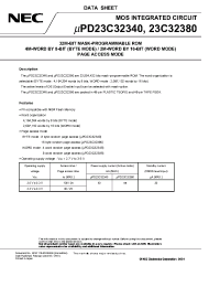Datasheet UPD23C32340F9-xxx-BC3 manufacturer NEC