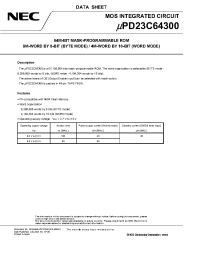 Datasheet UPD23C64300 manufacturer NEC