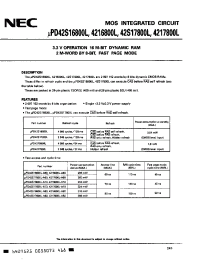 Datasheet UPD42S17800L manufacturer NEC