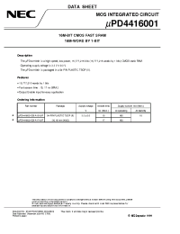 Datasheet UPD4416001G5-A15-9JF manufacturer NEC