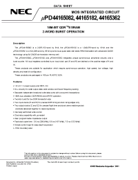 Datasheet UPD44165082F5-E60-EQ1 производства NEC