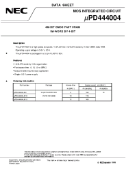 Datasheet UPD444004LE-10 manufacturer NEC