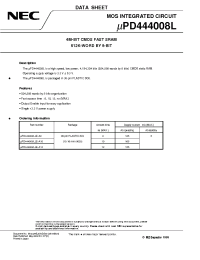 Datasheet UPD444008LLE-A10 manufacturer NEC