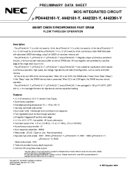 Datasheet uPD4442161-Y manufacturer NEC