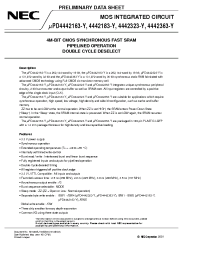 Datasheet uPD4442183-Y manufacturer NEC