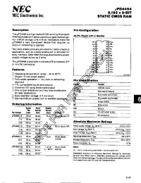 Datasheet UPD4464C-12 manufacturer NEC