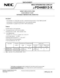 Datasheet UPD448012GY-B10X-MJH manufacturer NEC