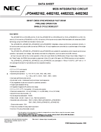 Datasheet UPD4482182GF-A50 manufacturer NEC