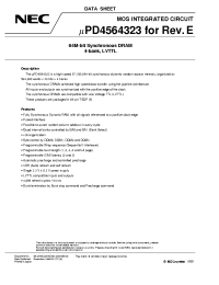 Datasheet UPD4564323G5-A80-9JH manufacturer NEC