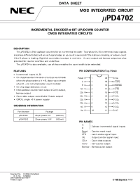 Datasheet UPD4702 manufacturer NEC