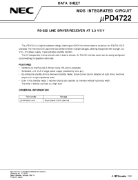 Datasheet UPD4722 manufacturer NEC