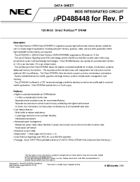 Datasheet UPD488448FF-C80-45-DQ1 manufacturer NEC