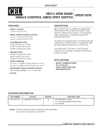 Datasheet UPD5710TK-E2-A производства NEC