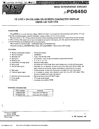 Datasheet UPD6450 manufacturer NEC