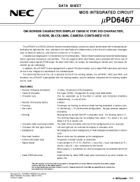 Datasheet UPD6467GR manufacturer NEC