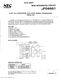 Datasheet UPD6951 manufacturer NEC