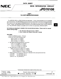 Datasheet UPD70108L-8 manufacturer NEC