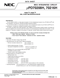 Datasheet UPD70208HGF-10-3B9 manufacturer NEC