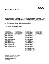 Datasheet UPD703106AF1-xxx-EN4 manufacturer NEC