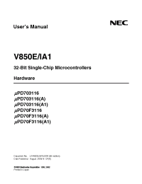Datasheet UPD703116GJA-xxx-UEN manufacturer NEC