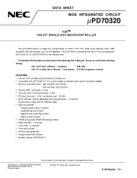 Datasheet UPD70320L-8 manufacturer NEC