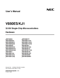 Datasheet UPD703217YGJ-xxx-UEN manufacturer NEC