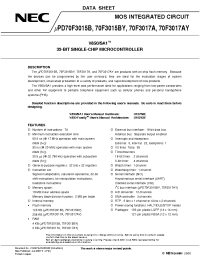 Datasheet UPD70F3015BGC-8EU manufacturer NEC