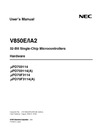 Datasheet UPD70F3114GF-3BA-A manufacturer NEC